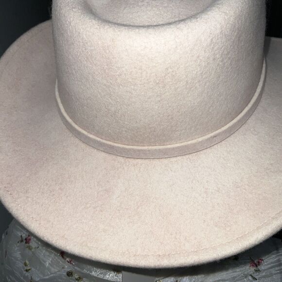 Mossant Paris Hat Size M Pink Felt Fedora Trail Dusted Australian Wool - Picture 9 of 14